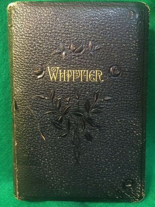 Poems Of John G.  Whittier,  York,  A.  L.  Burt,  C.  1900 Black Leather,  Gilt