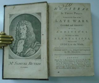 1775 Butler Hogarth Hudibras In Three Parts 17 Plates Poetry Portrait Frontis