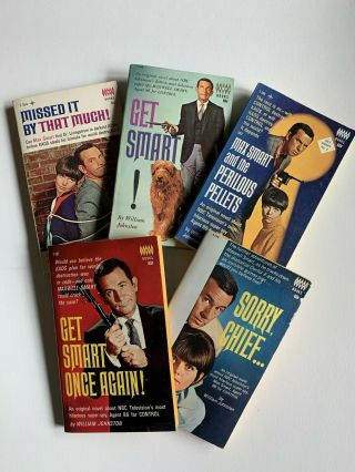 Get Smart Tv Show Maxwell Smart And Agent 86 - 5 Books 1966 1967 1960 