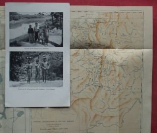 1949 Borneo Travel During Ww2 Sarawak Kayans Murut Malay Tom Harrisson,  Map