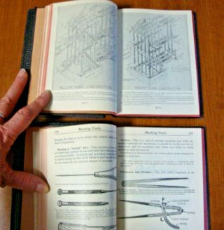 Vintage 1944 Print AUDEL ' S Carpenters and Builders Guides Set of 4 Books 1.  2.  3.  4 5