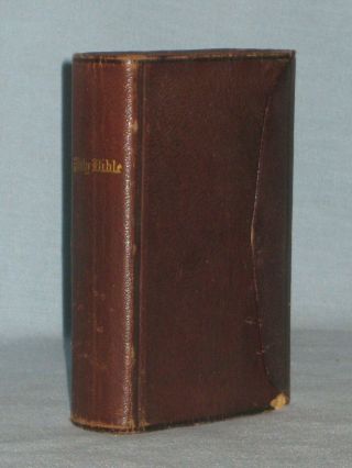 1874 Book The Holy Bible Containing The Old & Testaments Pocketbook Style