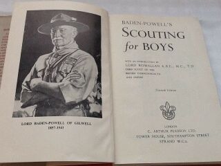 Baden - Powell ' s Scouting For Boys by Lord Baden - Powell - Hardback 1957 3