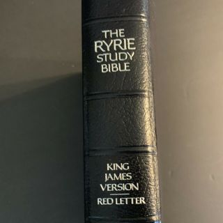 Ryrie Study Bible 1978 KJV Red Letter Moody Press Very Worn 3