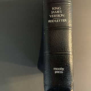 Ryrie Study Bible 1978 KJV Red Letter Moody Press Very Worn 4