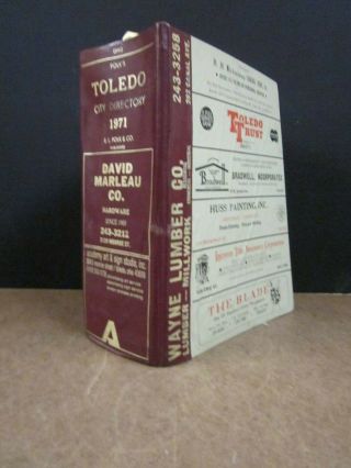 Toledo Ohio City Directory 1971 R L Polk
