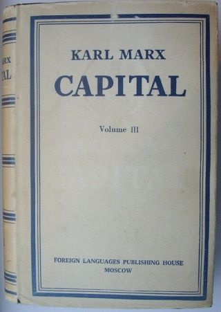 Karl Marx Capital Volume 3 Lawrence & Wishart Hardback 2nd Edition 1962