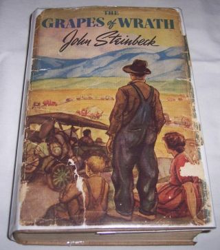 The Grapes Of Wrath 10th Printing 1939 Hardcover With Dust Jacket John Steinbeck