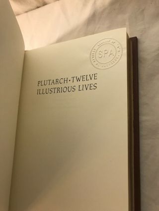 Franklin Library Twelve Illustrious Lives Plutarch 100 Greatest All Time Leather 4