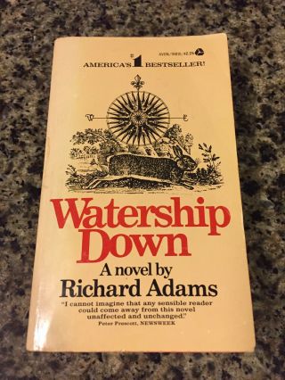 Watership Down By Richard Adams,  First Avon Paperback Edition/1st Printing 1975