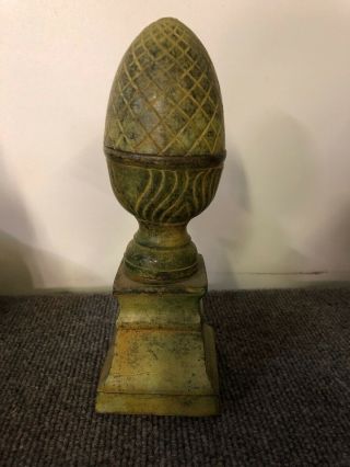Artichoke Or Egg Decorative Home And Garden Accent Vintage Brass Statue