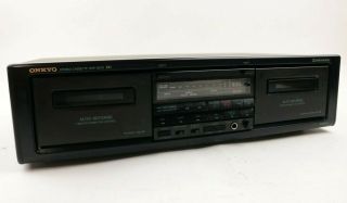 Onkyo Vintage Dual Stereo Cassette Tape Deck Model Ta - Rw313 Auto Reverse
