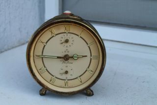 Vintage Old German Made Desk Alarm Clock Peter Perfect Junghans