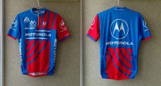 Giordana Motorola Cycling Shirt Xl Jersey Mens 1992 Vintage Red Blue