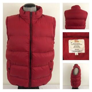 Vtg Back To The Future Marty Mcfly Universal Studios Red Puffer Vest Full Zip