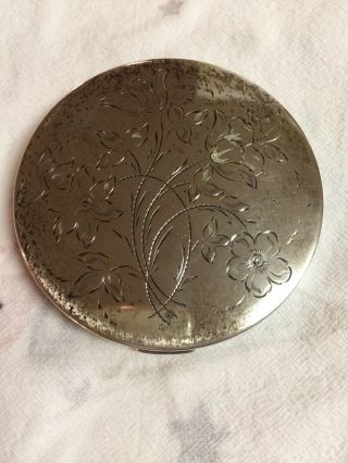 Vintage Rex Fifth Avenue Sterling Silver Powder Compact
