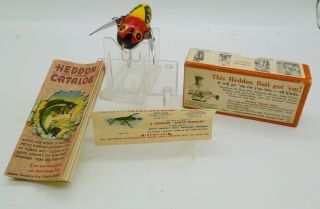 Vintage Heddon Crazy Crawler 2120 Yrh Fishing Lure W/ Box & Paperwork L@@@k
