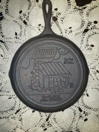 Vintage Lodge Advertising Cast Iron Skillet - Bryan The Flavor Of The South