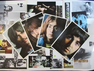 The Beatles Set Of Vintage 8 X 10 Glossy Photos,  White Album Poster