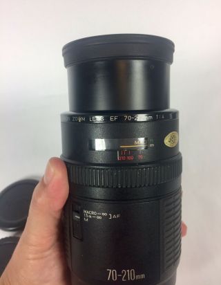 Canon Zoom Lens EF 70 - 210mm f/4 Macro AF Made In Japan Vintage 4