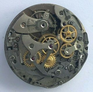 Vintage Brevet Breguet Lemania Swiss Chronograph hand winding watch movement 4