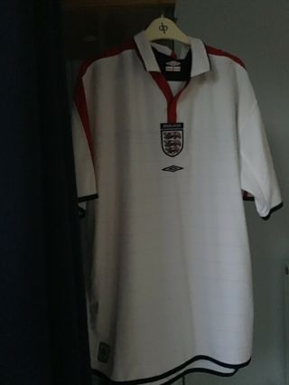 Mens Umbro Vintage White England Football Shirt,  Xxl Chest 49” Circa 82/84