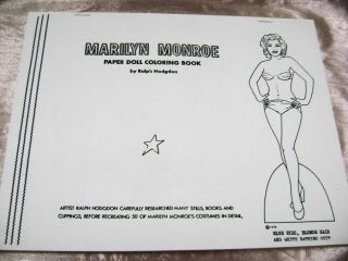 Vtg Paper Dolls 1975 Marilyn Monroe Book By Ralph Hodgdon Rare Set