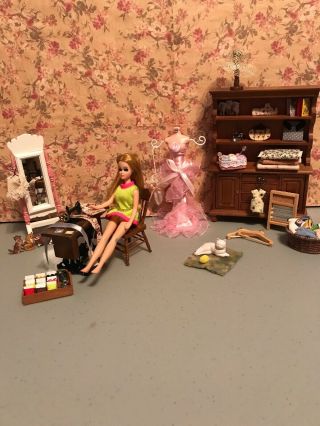 Vintage Topper Dawn Doll,  Sewing Room