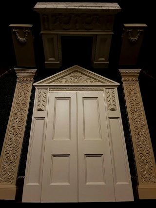 ONE 2 DOOR GEORGIAN DOORWAY by artist JIM COATES DOLL HOUSE SIZE 1:12 scale 3