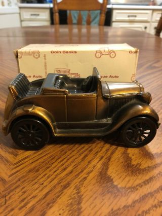 Vintage Banthrico Metal Coin Bank 1929 Model A Ford W/ Box
