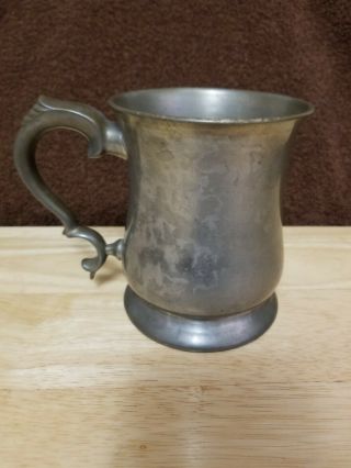 Vintage Pewter Tankard " Craftsman " Made In Sheffield England 4 1/2 " Tall