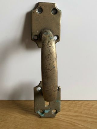 Heavy Vintage Solid Brass Door Pull Handle 8 1/2” 0.  53kg’s