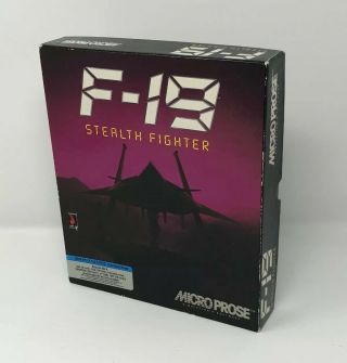 F 19 Stealth Fighter Flight Simulation Ibm Pc Xt At Ps2 Microprose Vintage 1988