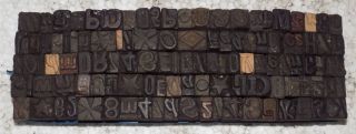 112 piece Vintage Letterpress wood wooden type printing blocks 13 m.  m.  bc - 2042 2