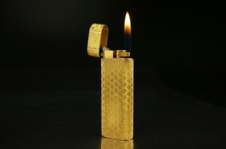 Cartier Gas Lighter Paris Gold Color Oval Vintage A16