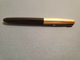 Vintage Classic Parker 51 Fountain Pen 1/10 12k Gold Filled Cap Black Body