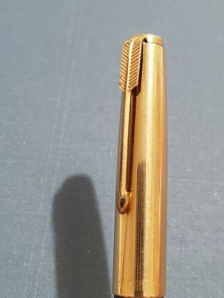 Vintage Classic PARKER 51 Fountain Pen 1/10 12K Gold Filled Cap black body 8