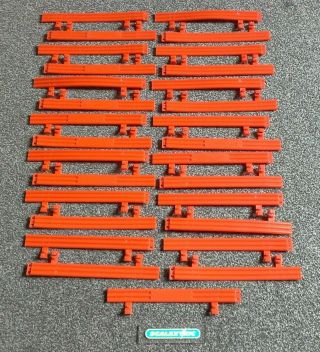 Scalextric Vintage 1980s Armco Crash Barriers X 29 C274 (red),  Track Ready