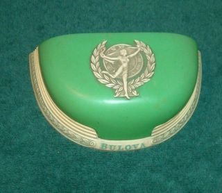 Vintage Bulova Watch Box Only Art Deco Green Ladies