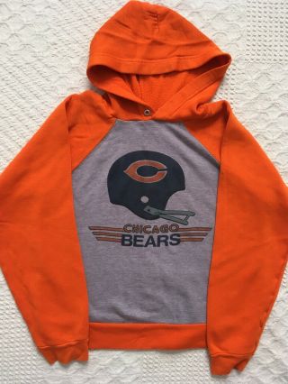 Vintage Chicago Bears Football Hoodie Kids Youth Boys Size Medium Sweatshirt