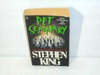 Vintage 1990 Pet Semetary Paperback Book By Stephen King Horror