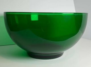 Vintage Green Glass Fruit Bowl,  Forest Green - Large