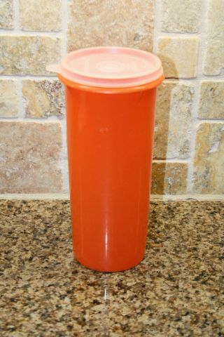 Vintage Harvest Orange Tupperware Tall Storage Container Juice Pitcher 262
