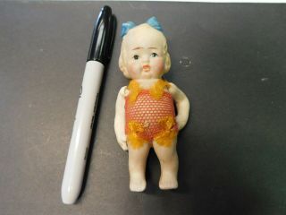 Vintage Dollhouse Miniature Porcelain Doll 4 " Japan Parts To Fix Other Dolls