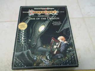 Vtg Ad&d 2nd Ed Dragonlance Official Game Accessory Time Of The Dragon Box Set