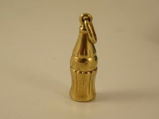 Vintage Hollow 9ct Gold COCA COLA BOTTLE CHARM Pendant Charm 1.  28g 3cm Hm 1083n 5