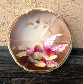 Hand Painted Vintage Nippon Porcelain 3 - Feet Bowl,  Made In Japan