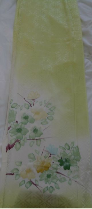 Japanese vintage kimono silk fabric Hand Painted Cherry Blossom (b) 4