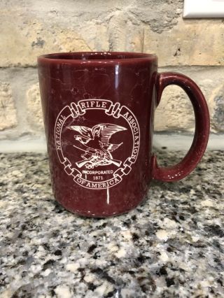 Nra Coffee Mug Etched Ceramic Cup National Rifle Association Carved Usa