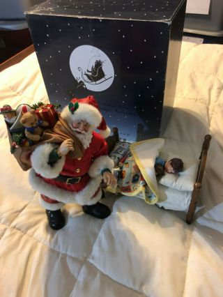 Vintage Possible Dreams Clothique Santa Claus Gifts To Sleeping Child Figure Set
